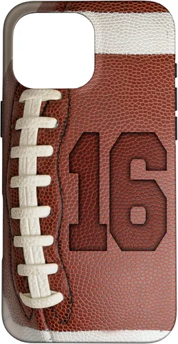 Vista 19 de iPhone 16 Football Fan #16 Jersey No 16 Football Lover Phone Case Gift Case