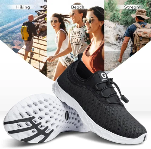 Vista 8 de SEEKWAY Zapatos de agua para hombre y mujer, de secado rápido, descalzo, para playa, caminar, kayak, barco, deportes acuáticos SP006