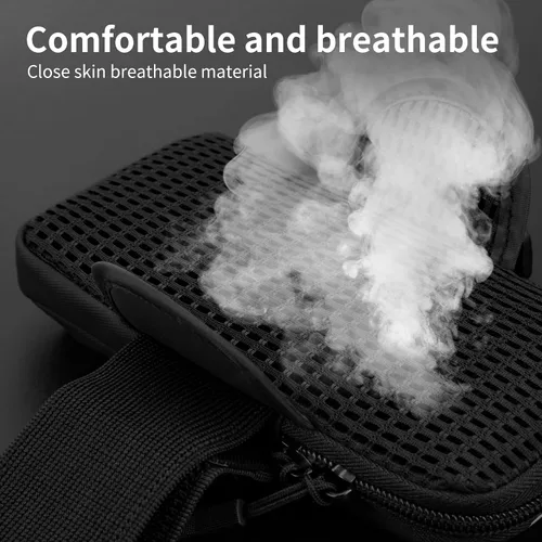 Vista 7 de Prime Comfort Brazalete para teléfono para correr, bandas para iPhone para ejercicio, bandas de brazo para correr para teléfono celular, monedero