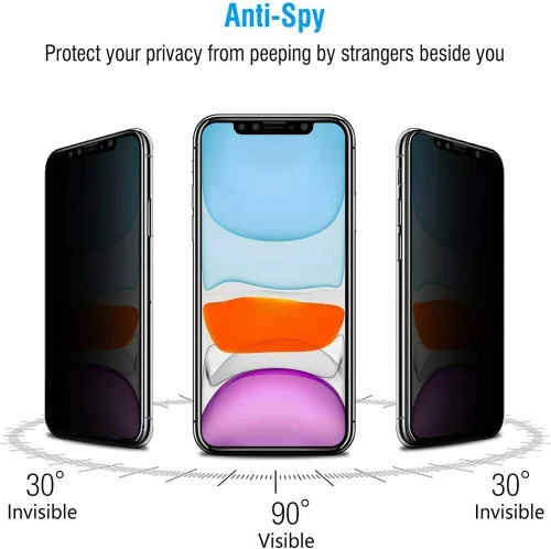 Vista 4 de Ytaland - Protector de pantalla de privacidad para Xiaomi Redmi Note 10 Pro/Note 10 Pro Max, [2 unidades] Anti Spy Anti Peep vidrio templado sin