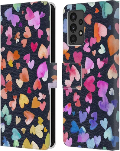 Vista 23 de Head Case Designs Officially Licensed Ninola Brushstrokes Multi Colorful Leather Wallet Case Compatible with Samsung Galaxy A07 4G