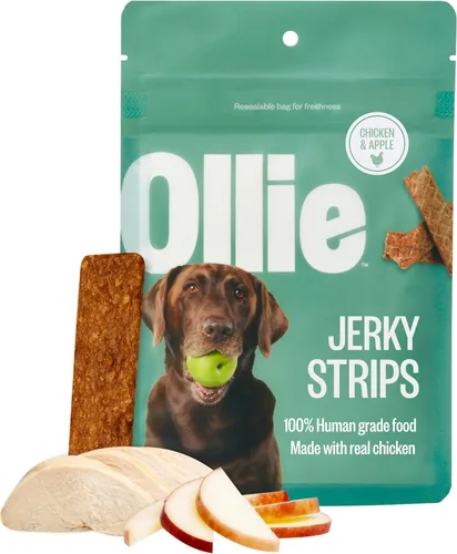 Vista 7 de Ollie Golosinas para Perros de Carne de Res y Batata Dulce Tipo Jerky, Paquete de 5 oz de 1, Completamente Naturales, Bocadillos Saludables, Hechas