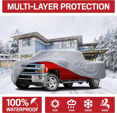 Vista 2 de Motor Trend Funda de camión de ajuste personalizado para Dodge Ram 1500 Crew/Quad Cab 2013-2019, funda resistente al agua para todo tipo de clima
