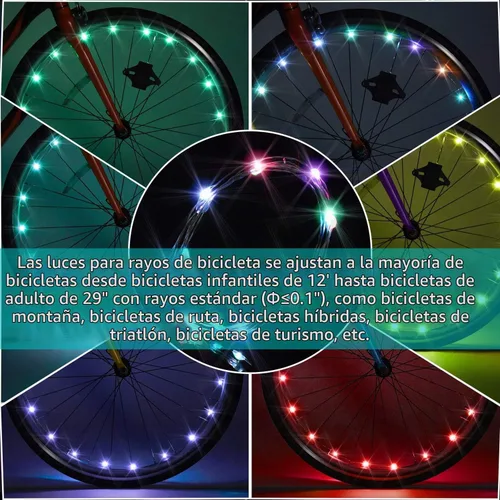 Vista 2 de Waybelive LED Bike Wheel and Frame Lights, Waterproof