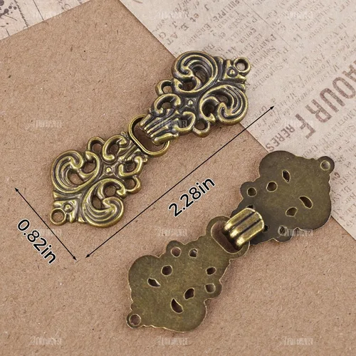 Vista 2 de AUEAR, Clips para suéter con diseño de flores y chal, cierre de capa, broche vintage, ganchos y ojos, clip retro