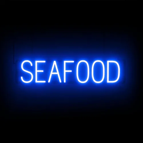 Vista 55 de SpellBrite Señal de PHO para restaurantes Señalización LED azul para restaurantes con LED de neón para empresas 13.2 x 6.3 pulgadas