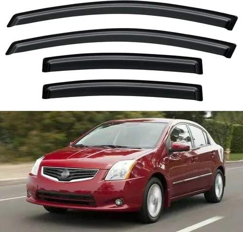 Vista 139 de YQAUTEC - Viseras para ventana, protectores contra la lluvia, compatibles con Subaru WRX 2015-2021, deflectores de viento para ventanas, viseras
