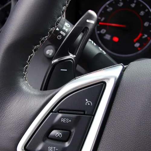 Vista 2 de High Flying 2 piezas de accesorios interiores, palancas de cambios de volante, extensiones negras para Chevy Chevrolet Camaro 2016-2022, C7 Corvette