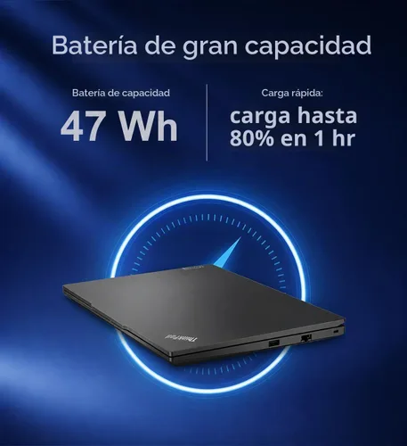 Vista 7 de Lenovo ThinkPad E14 Gen 6 Business Laptop (14" FHD+ antirreflejo, AMD Ryzen 5 7535U (> Intel i7-1355U), 16GB DDR5 RAM, 512GB SSD) Huella digital