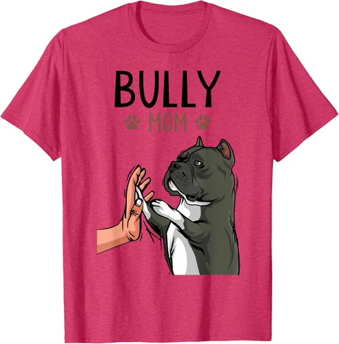 Vista 33 de American Bully Mom Cute Dog Mama Camiseta divertida para mujer, Blanco, S