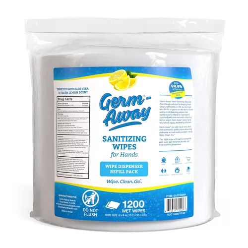 Vista 7 de Upward-Pull Wall Mounted Wipes Dispenser for Surface or Skin Wet Wipes - Stylish White Dispenser for Sanitizing Hand Wipe Refill Rolls in Public