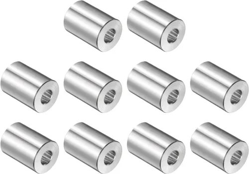 Vista 87 de uxcell 10 piezas de espaciador de acero inoxidable de 3/8" de diámetro interno x 3/4" de diámetro exterior x 1" de longitud, espaciador de rosca