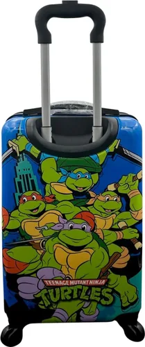 Vista 5 de Fast Forward Maleta de mano ligera con licencia para niños, de lado duro, de 20 pulgadas, Multi colorido, Tortugas Ninja