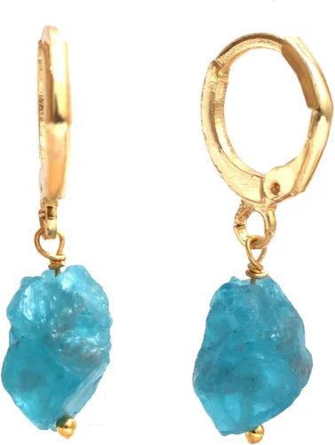 Vista 18 de Gempires Handmade Gemstone Hoop Earrings Raw Crystal Dangle Jewelry Hypoallergenic Gold Plated Lightweight Elegant Jewelry Gifts For Women