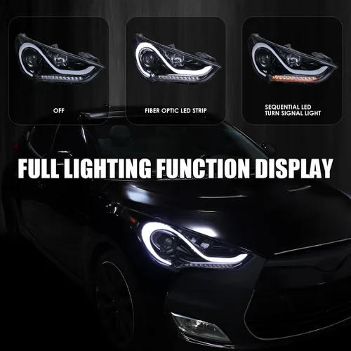 Vista 2 de SPEC-D TUNING - Faros delanteros LED de humo negro brillante