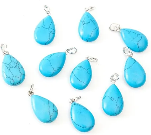Vista 8 de Adabele Piedra semipreciosa natural de 0.787 pulgadas (0.787 in), colgante de gota de gota suelta para collar, aretes, llavero, colgante