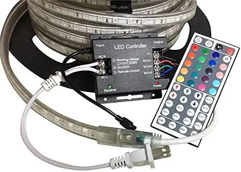 Vista 2 de NovaBright 5050 RGB Color Cambio 300 LED 110V 160ft Carrete