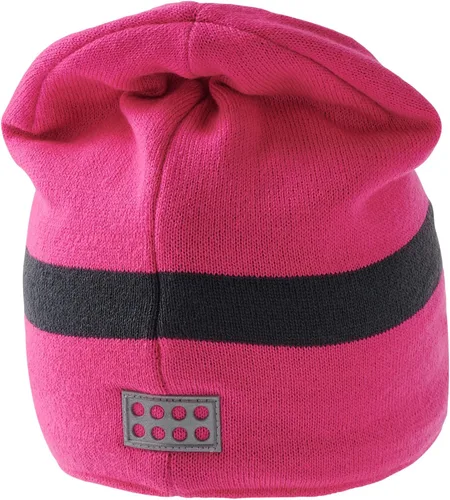 Vista 2 de LEGO Wear - Gorro de nieve de punto para niños, rosa oscuro, 4-7 años