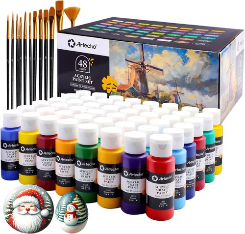 Vista 11 de Artecho - Pintura que brilla en la oscuridad, 8 colores / 0.7 fl oz