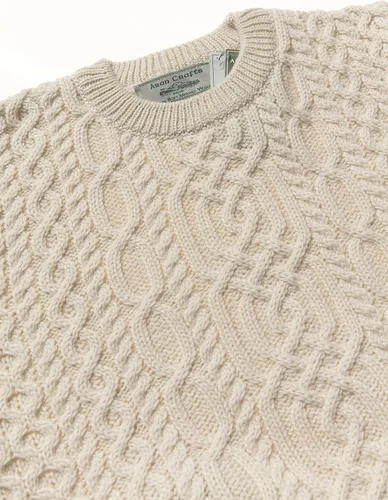 Vista 3 de Aran Crafts - Suéter de punto para hombre (100% lana de merino supersuave)