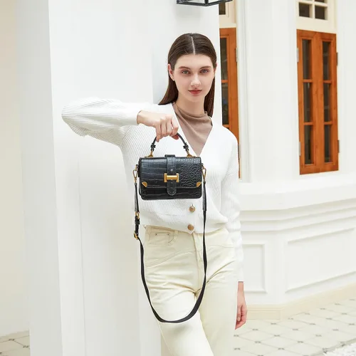 Vista 2 de LL LOPPOP Bolsos de hombro con asa superior para mujer, elegantes y pequeños, de cuero, estilo cartera