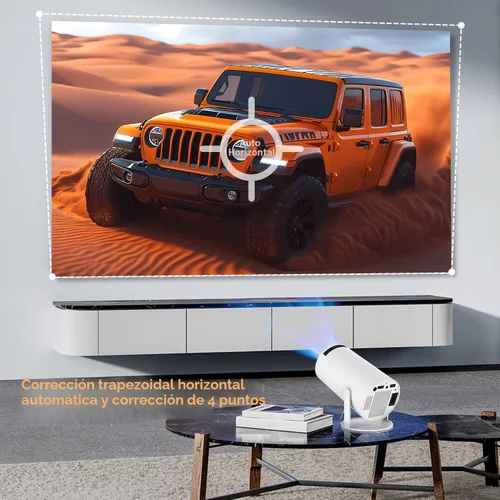 Vista 6 de Mini proyector con WiFi y Bluetooth, soporte 4K proyector de película