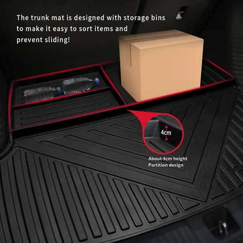 Vista 5 de Alfombrillas personalizadas para Hyundai Tucson 2022, 2023, 2024, 2025, 2026, juego completo de alfombrillas de protección de goma TPE para todo