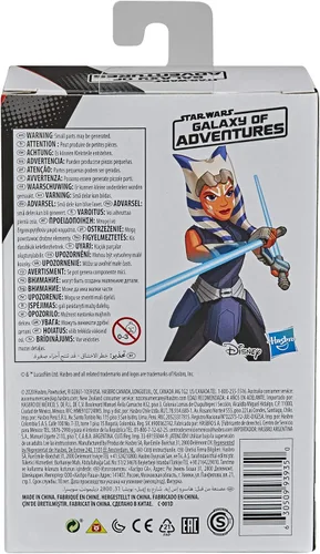 Vista 2 de STAR WARS Galaxy of Adventures Ahsoka Tano Toy Figura de acción de 5 pulgadas con divertido accesorio de sable de luz, juguetes para niños a partir