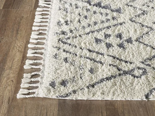 Vista 6 de Abani Willow Collection - Alfombra geométrica bohemia, rectangular, color marfil y gris, 4 x 6 pies, estilo tribal