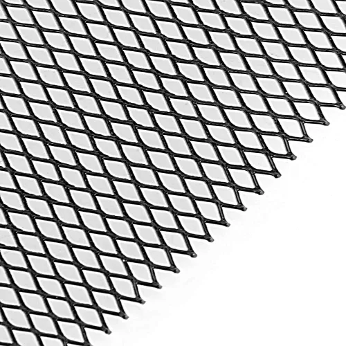 Vista 8 de Universal Black Aluminum Alloy Car Grille Rhombic Grill for Engine Cooling 40 x 13 Inch