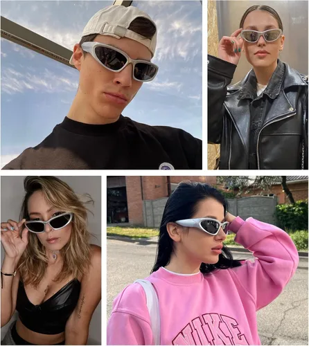 Vista 4 de Long Keeper Gafas de sol polarizadas envolventes de moda Y2K para mujeres y hombres