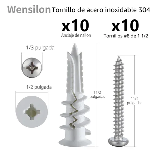 Vista 2 de Kit surtido de anclajes para paneles de yeso autoperforantes – 182 piezas para hormigón, paneles de yeso, anclajes de paneles de yeso y paneles