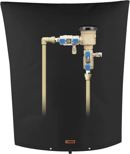 Vista 19 de Cubierta aislante de tubería para prevención de reflujo (5 °F) – Bolsa aislada para válvula de aspersor de riego – Cubierta de bomba de pozo de agua