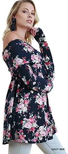 Vista 3 de Umgee - Camiseta de túnica con hombros descubiertos para mujer
