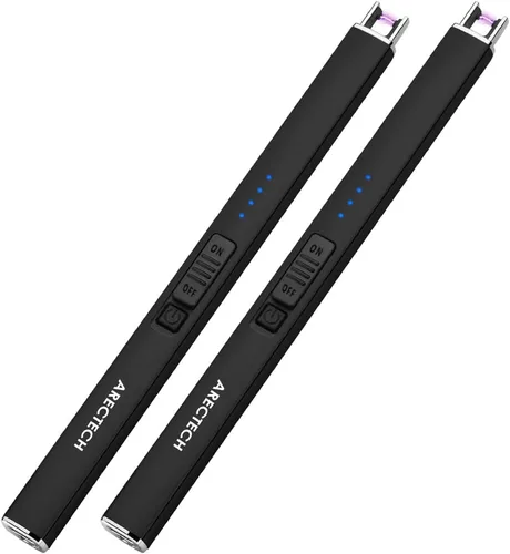 Vista 11 de ARECTECH - Encendedor eléctrico para velas con cable tipo C, regalo de cumpleaños para hombre, mujer, esposa, encendedores recargables de arco