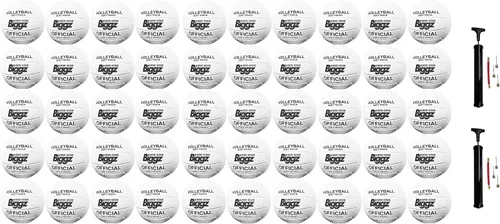 Vista 9 de Biggz Beach Volleyball Size 5 with Hand Pump - White or Teal