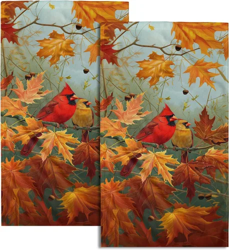 Vista 10 de Giwawa Juego de 2 toallas de mano vintage con diseño de oso y ciervo, diseño de alce y árbol, toalla de cara súper suave para baño, cocina, hombre