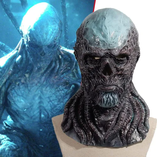 Vista 6 de Vecna Mask Hell Demon espeluznante Monster - Máscara de látex de cabeza completa para Halloween