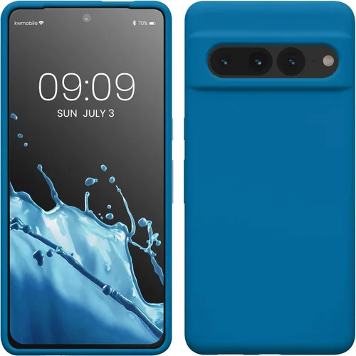 Vista 76 de kwmobile Funda compatible con Google Pixel 7 Pro - Funda de silicona TPU con acabado suave - Piedra antigua