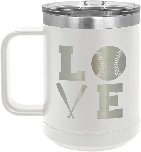 Vista 12 de BASEBALL LOVE CUADRADO Negro 15 oz taza de café w/tapa superior deslizante Taza de café de viaje aislado Ideas de regalo de cumpleaños o Navidad