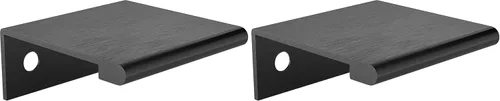 Vista 17 de Richelieu Hardware BP98982510 Lincoln Collection 1 pulgada (25 mm) de centro a centro Manija de tirador de borde de gabinete y cajón de aluminio