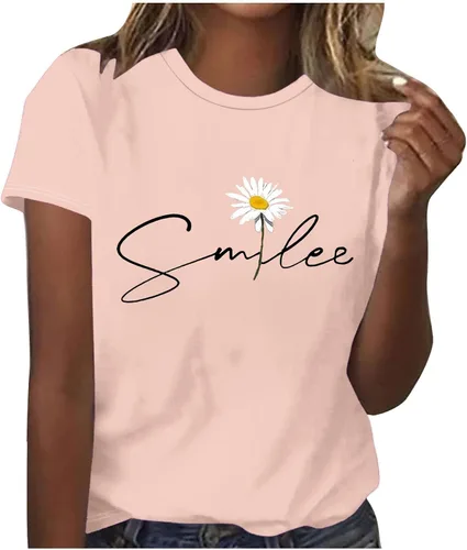 Vista 116 de Camiseta con estampado de animales para mujer, camiseta de libélula divertida, linda camiseta de manga corta, blusa de primavera 2023, camisas