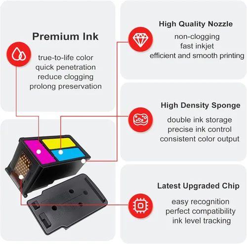Vista 5 de Cartucho de tinta de repuesto 240XL 241XL para cartuchos Canon Ink 240 241 PG-240 CL-241 XL para cartuchos MG3600 MG3620 TS5120 TS5100 MG3220 MG3520