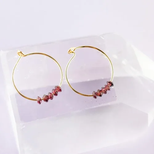 Vista 7 de SoulKu Gold Hoop Earrings for Women, 14k Gold Earrings, Delicate Jewelry