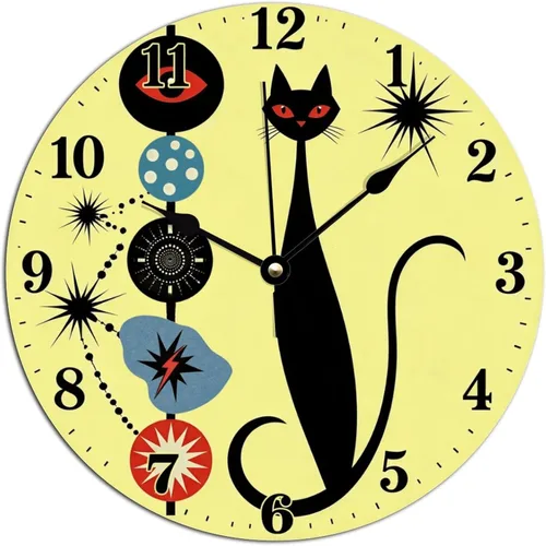 Vista 14 de ArogGeld Reloj de pared de Halloween para dormitorio, cuervo negro, vintage