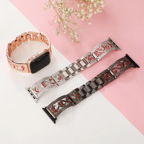 Vista 5 de Dressy Jewelry - Pulsera compatible con Apple Watch Band de 1.49, 1.57, 1.61, 1.65, 1.73 y 1.77 pulgadas, iWatch Series 9, 8, 7, 6, Ultra SE