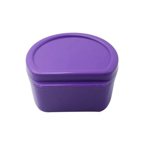 Vista 5 de Caja de baño para prótesis para cuidado de prótesis para dentaduras, protector bucal transparente y retenedores de viaje