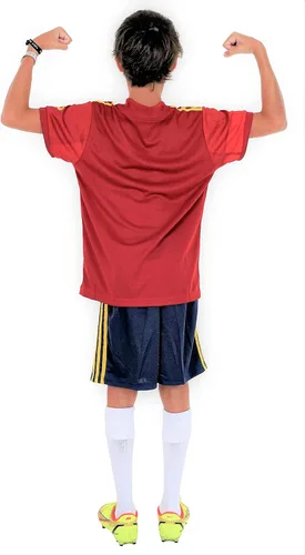Vista 4 de PAIRFORMANCE Uniformes de fútbol para niños, camiseta deportiva de equipo y pantalones cortos para niños, ropa deportiva, unisex, de 4 a 14 años