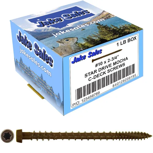 Vista 30 de Tornillo de madera compuesto gris castillo de 2-3/4 pulgadas, cabeza de accionamiento Torx/Star Drive Head - Recubierto Exterior - Compatible