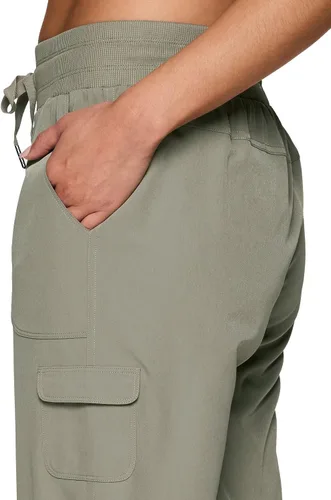 Vista 36 de RBX - Pantalón capri deportivo con cordón,ligero, con bolsillos y estilo cargo, para mujer